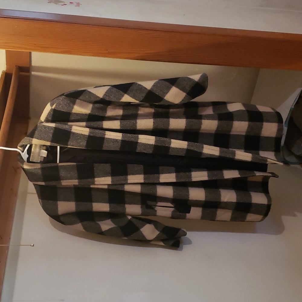 Plaid pea coat the limited size m